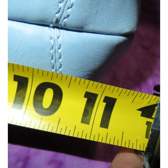 Coach 2004 Daisy Flap Hampton Cream Sateen & Blue and Tan Vachetta Leather - Picture 16 of 16